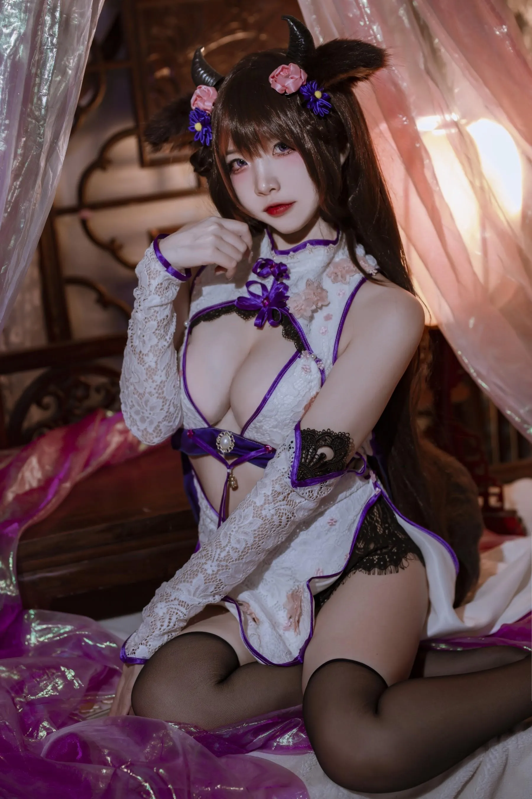 二佐Nisa – NO.149 碧蓝樫野旗袍 [25P]插图